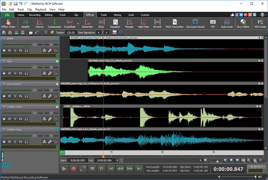 mixpad multitrack recording software free download with crack