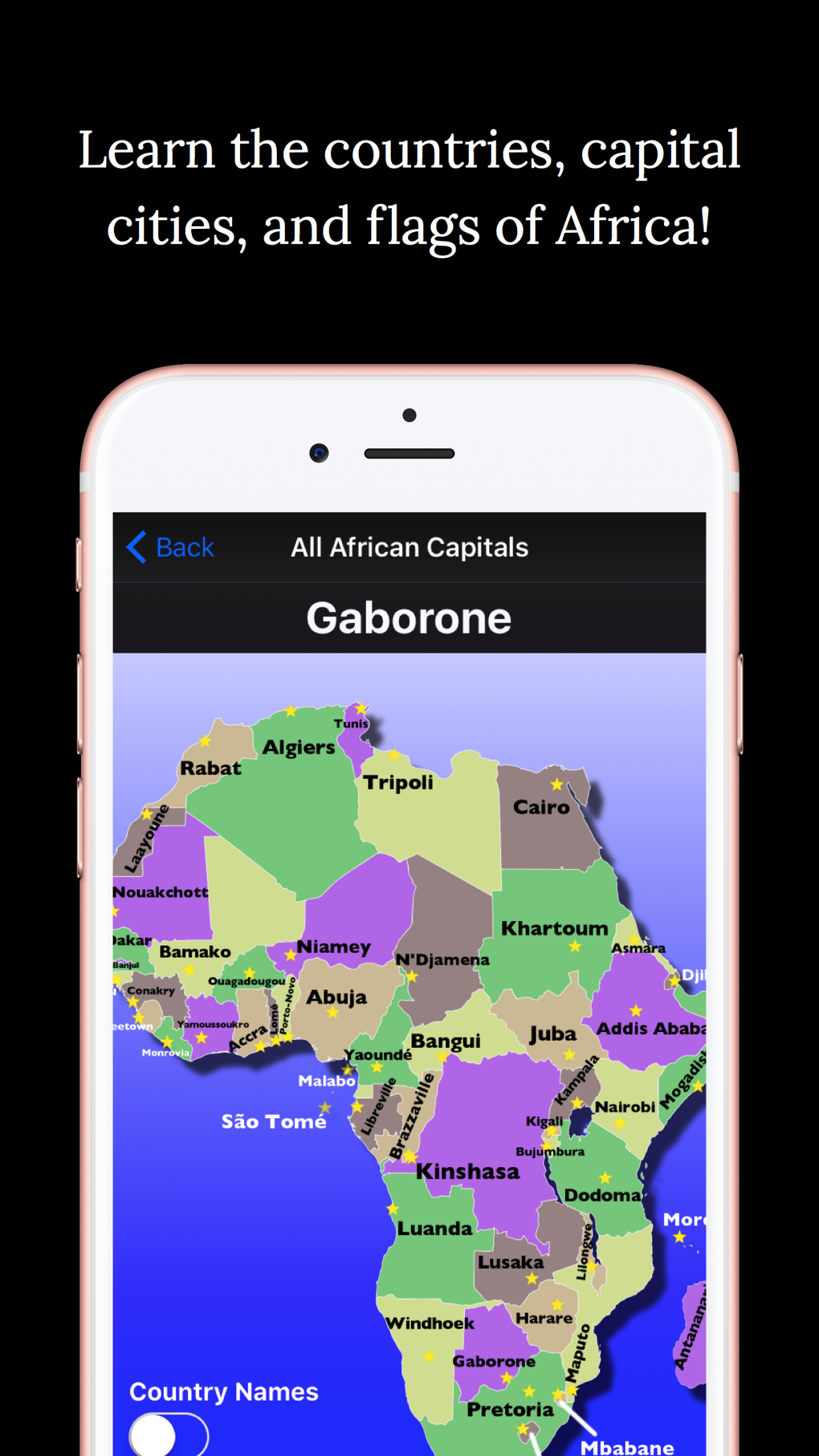 Africa Geography Quiz For IPhone - Download