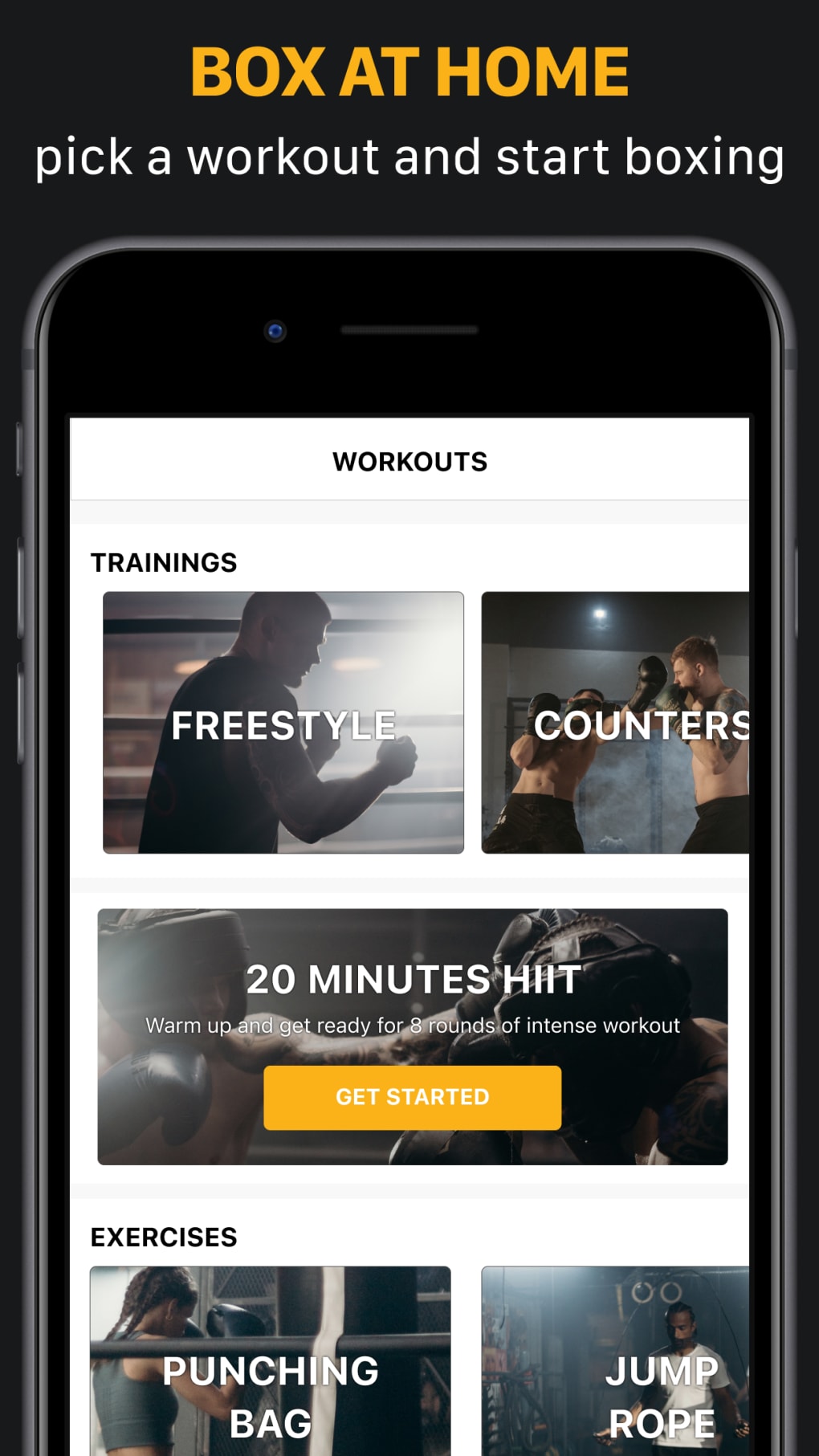 Shadow Boxing Workout App for iPhone