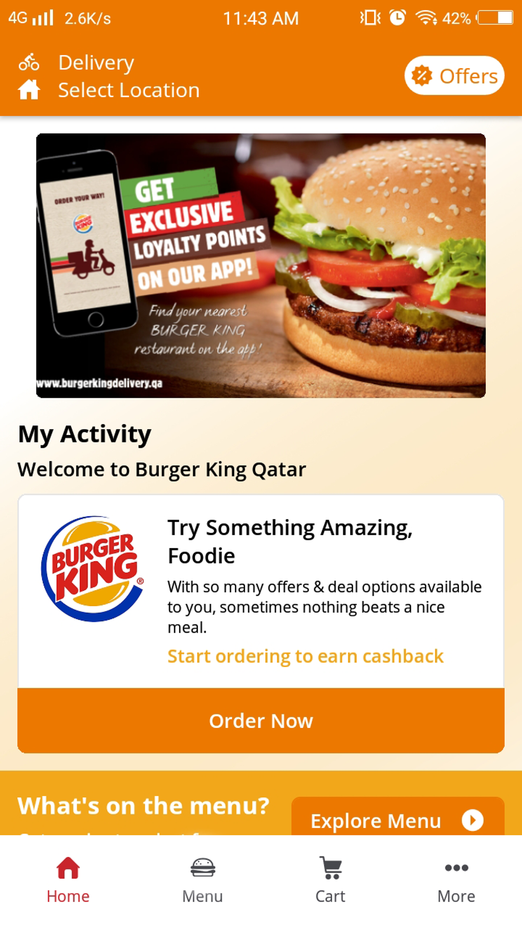 Burger King Qatar для Android — Скачать