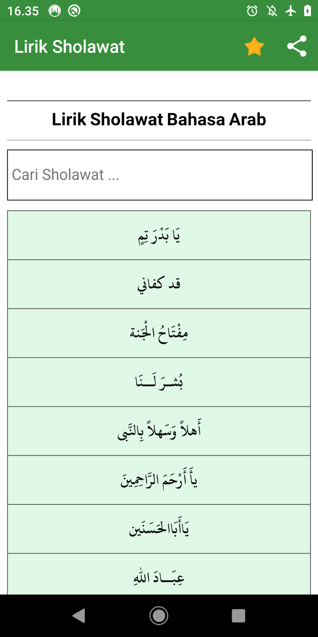 Android Için Kumpulan Lirik Sholawat Nabi L - İndir