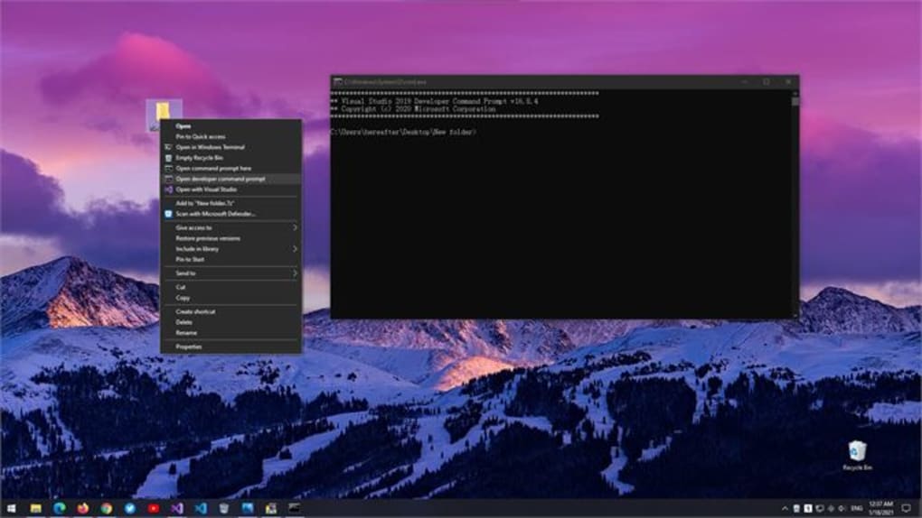 Open Visual Studio Developer Shell Here for File Explorer - Tải về