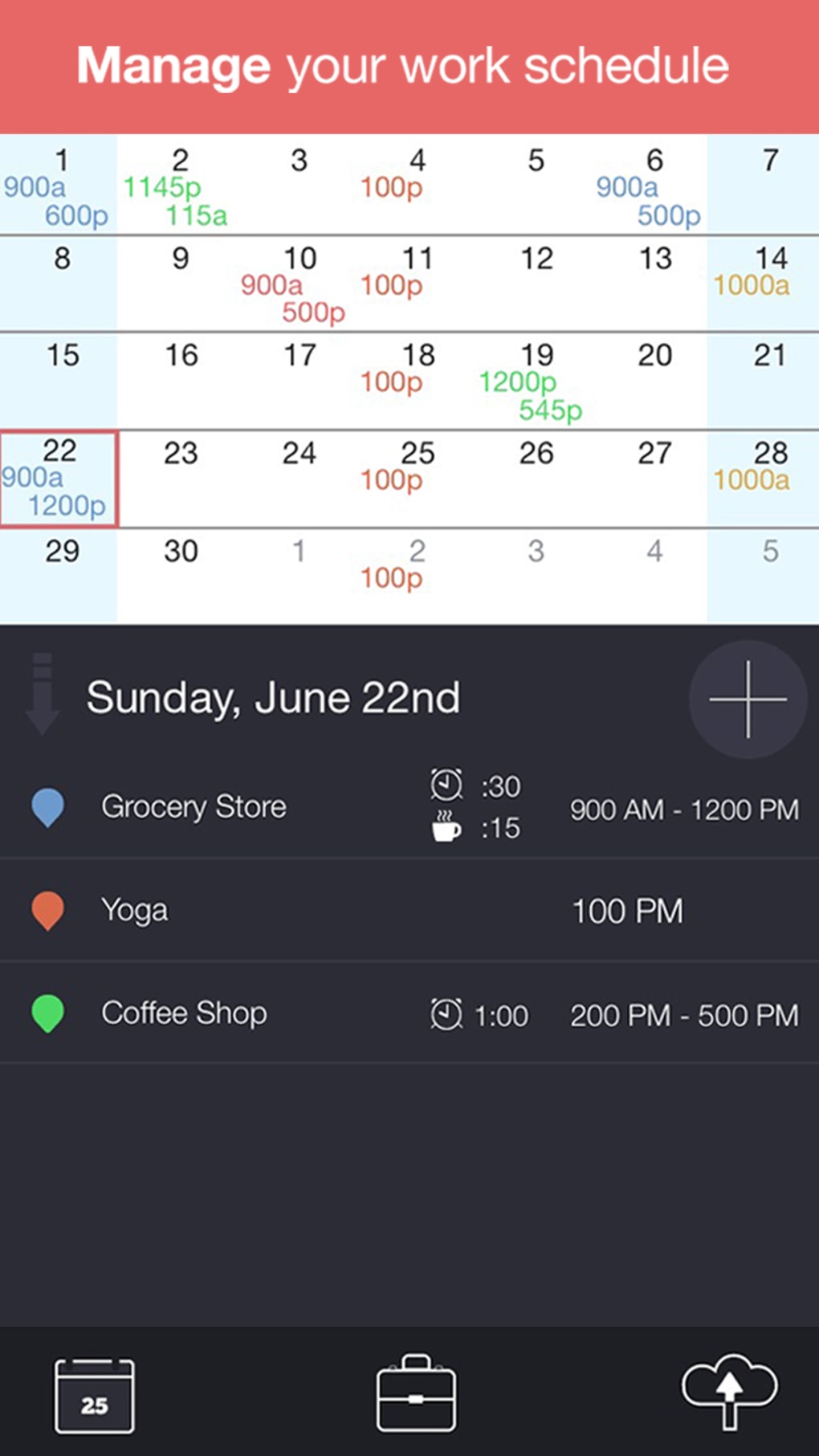 WorkTime Work Schedule Shift Calendar Job Manager for iPhone Download