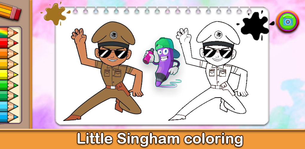 Super Hero Super Cops Baby Little Singham drawing For kids || Little  Singham drawing ❤️