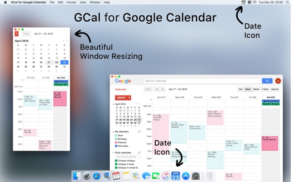 google calendar for mac pro