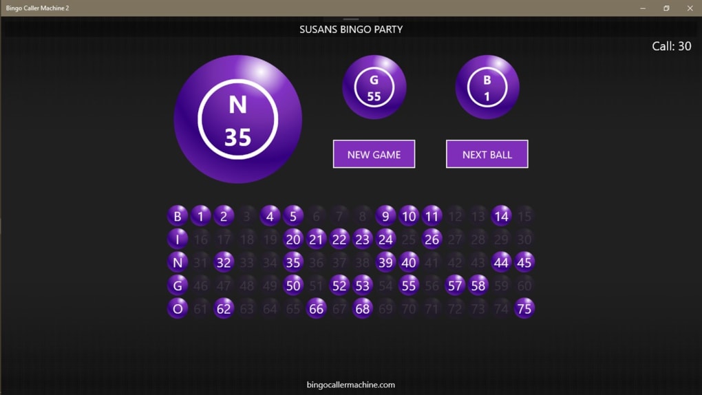 Gemakkelijk Efficiënt Ontbering Bingo Caller Machine 2 - Download