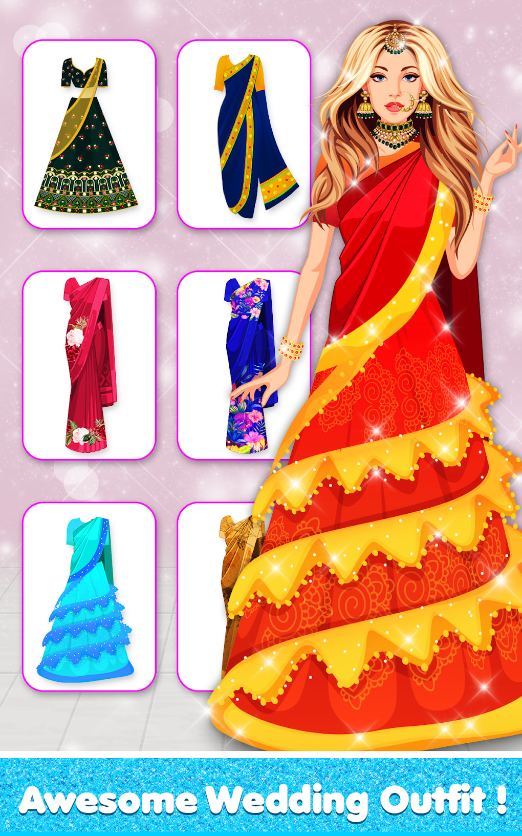 Royal North Indian Wedding Girl Dressup and Makeup-wedding games:Amazon.in:Appstore  for Android