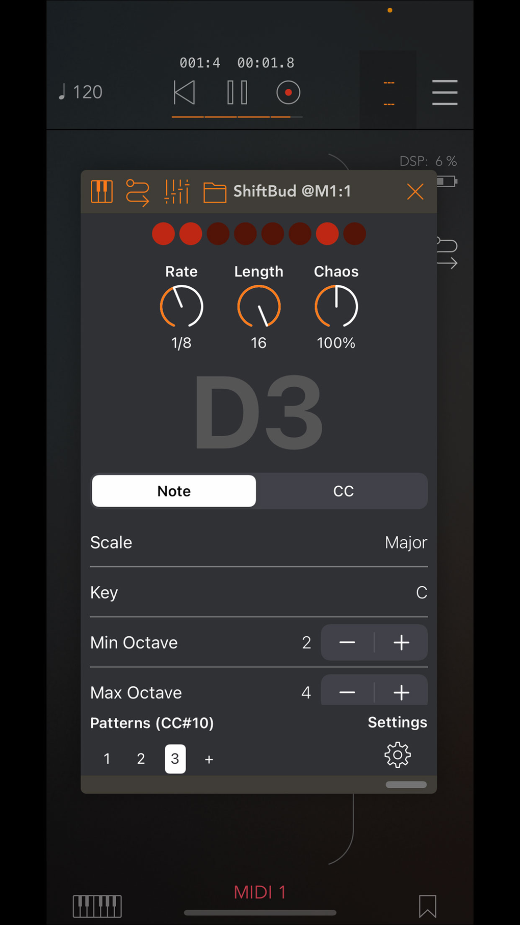 ShiftBud Generative MIDI AUv3 для iPhone — Скачать