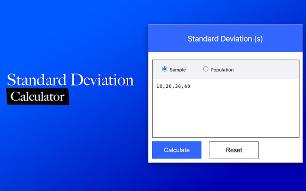 Standard Deviation Calculator Screenshot 
