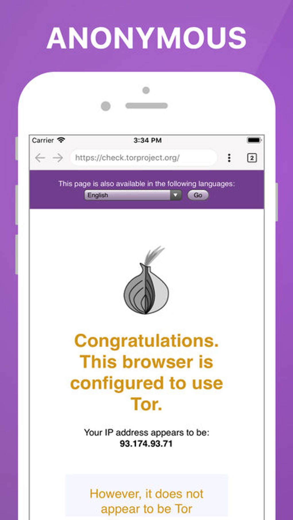 TOR Browser - OrNET Onion Web для iPhone — Скачать