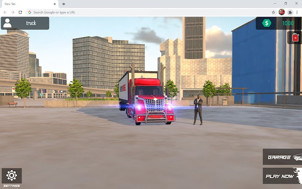 American Truck Car Driving Game for Google Chrome - Extension Download