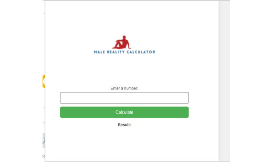 Male Reality Calculator for Google Chrome - Extension Download