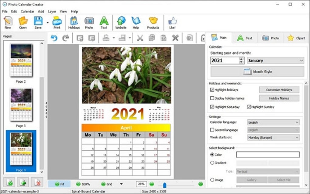 Photo Calendar Creator - Download