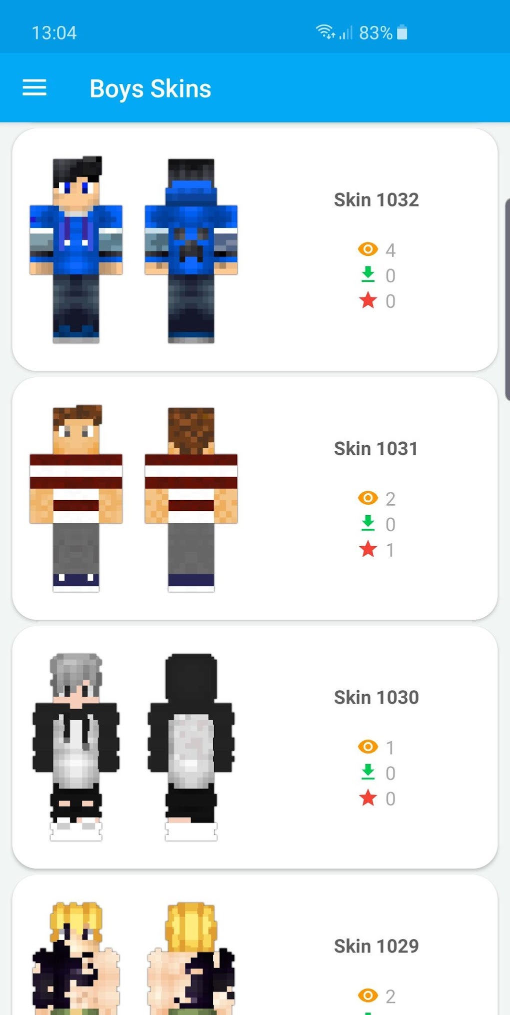 Boys Skins APK для Android — Скачать