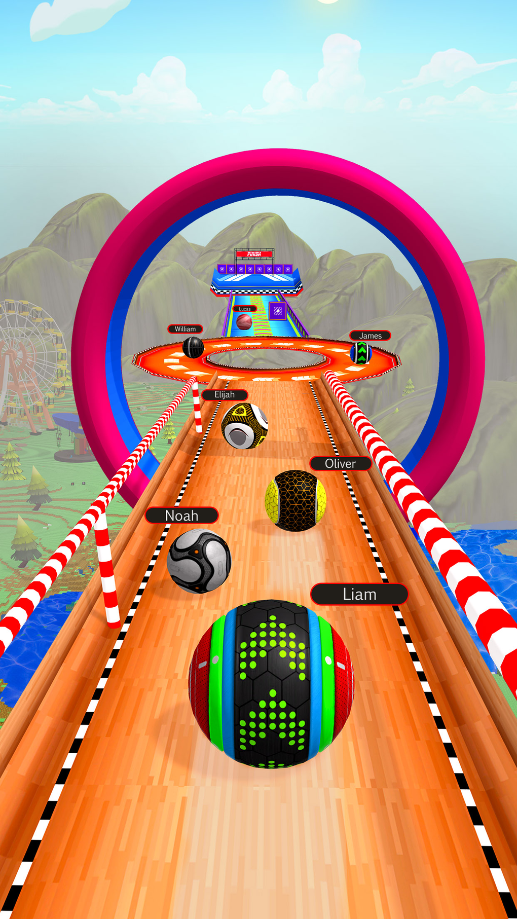 Basket Balls Racing Trails для iPhone — Скачать