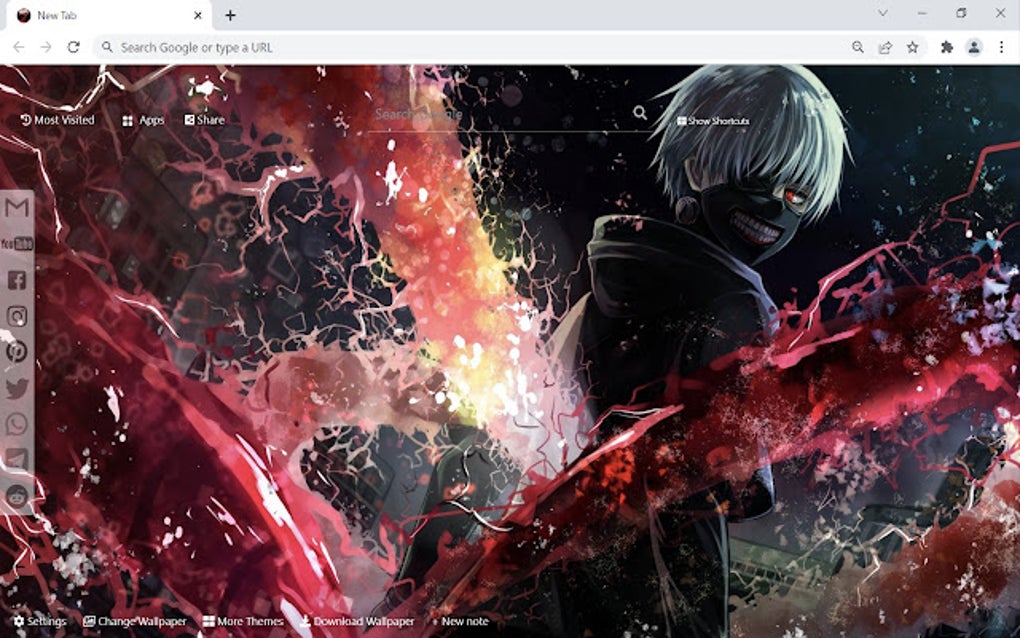 Tokyo Ghoul Wallpaper for Google Chrome - Extension Download