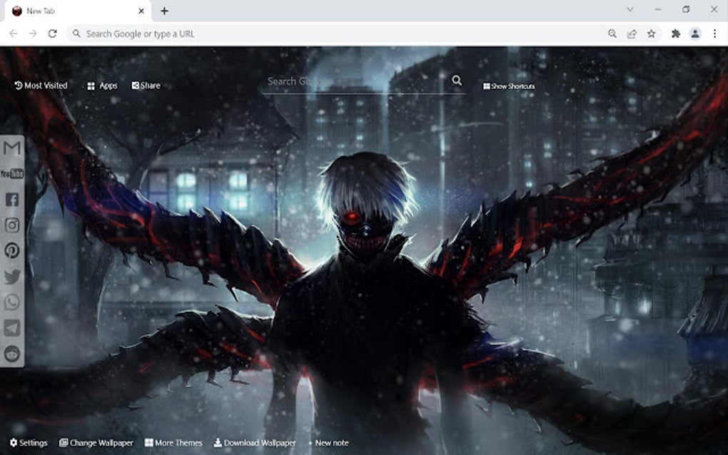 Tokyo Ghoul Wallpaper for Google Chrome - Extension Download