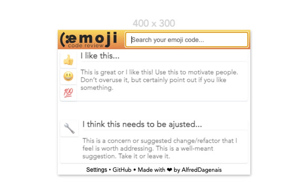 Emoji Code Review - Browser Extension for Google Chrome - Extension ...