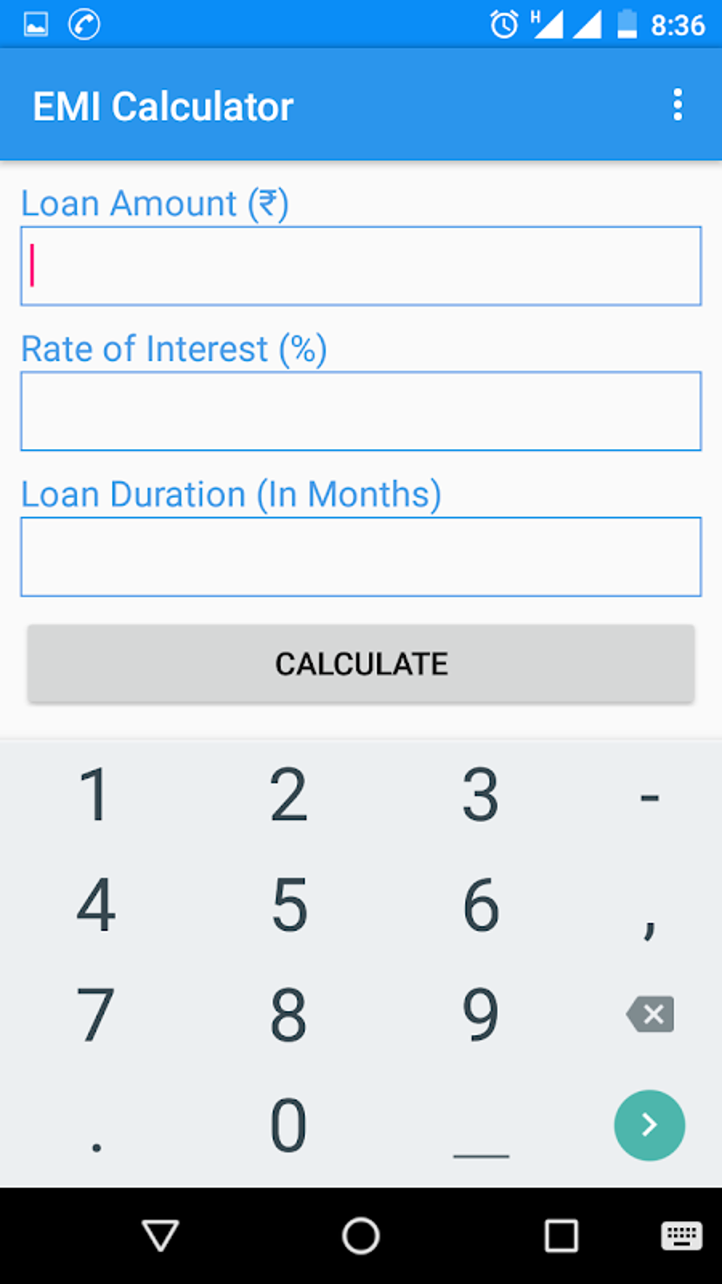 Bob 2024 emi calculator