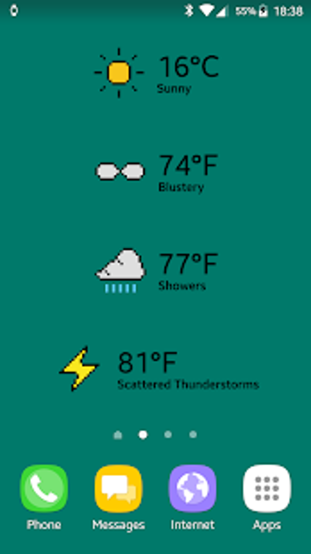 Android 용 8-Bit Pixel Art theme for Chronus Weather Icons - 다운로드