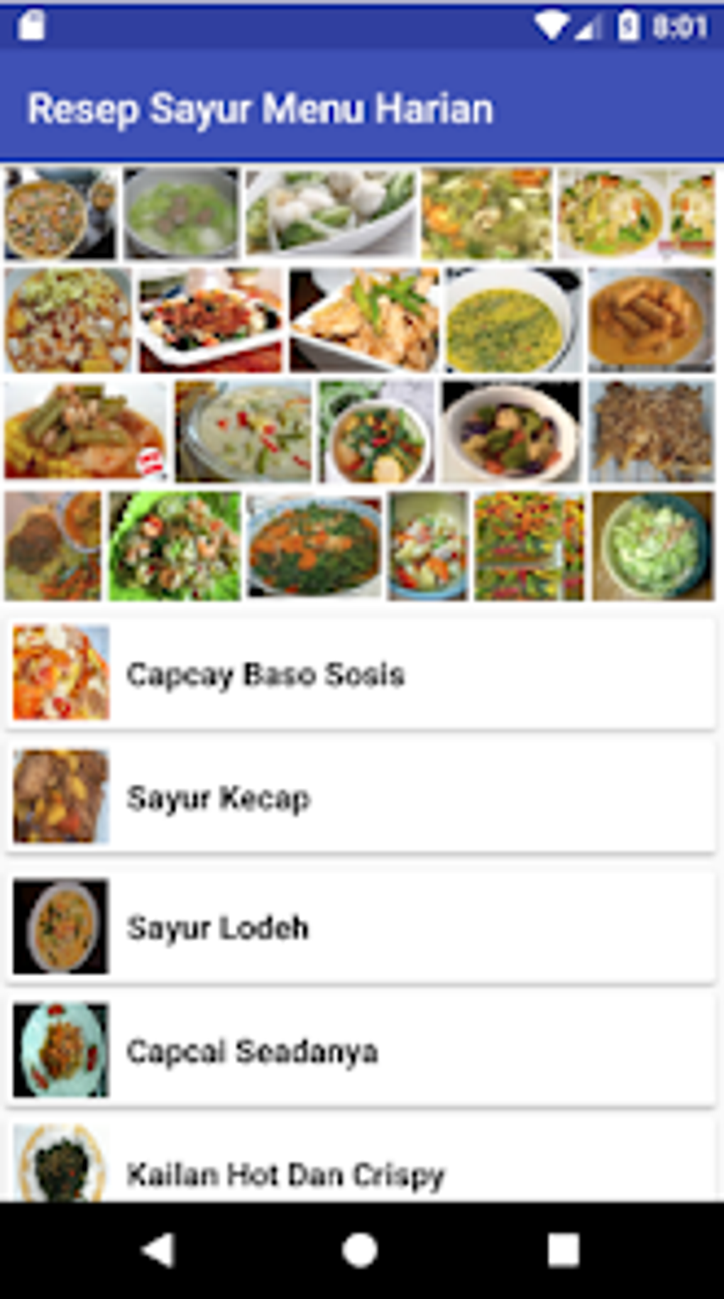 Resep Sayur Menu Harian для Android — Скачать