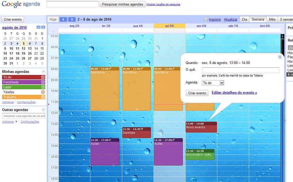 New Google Agenda Interface Sciences Po Online Tools