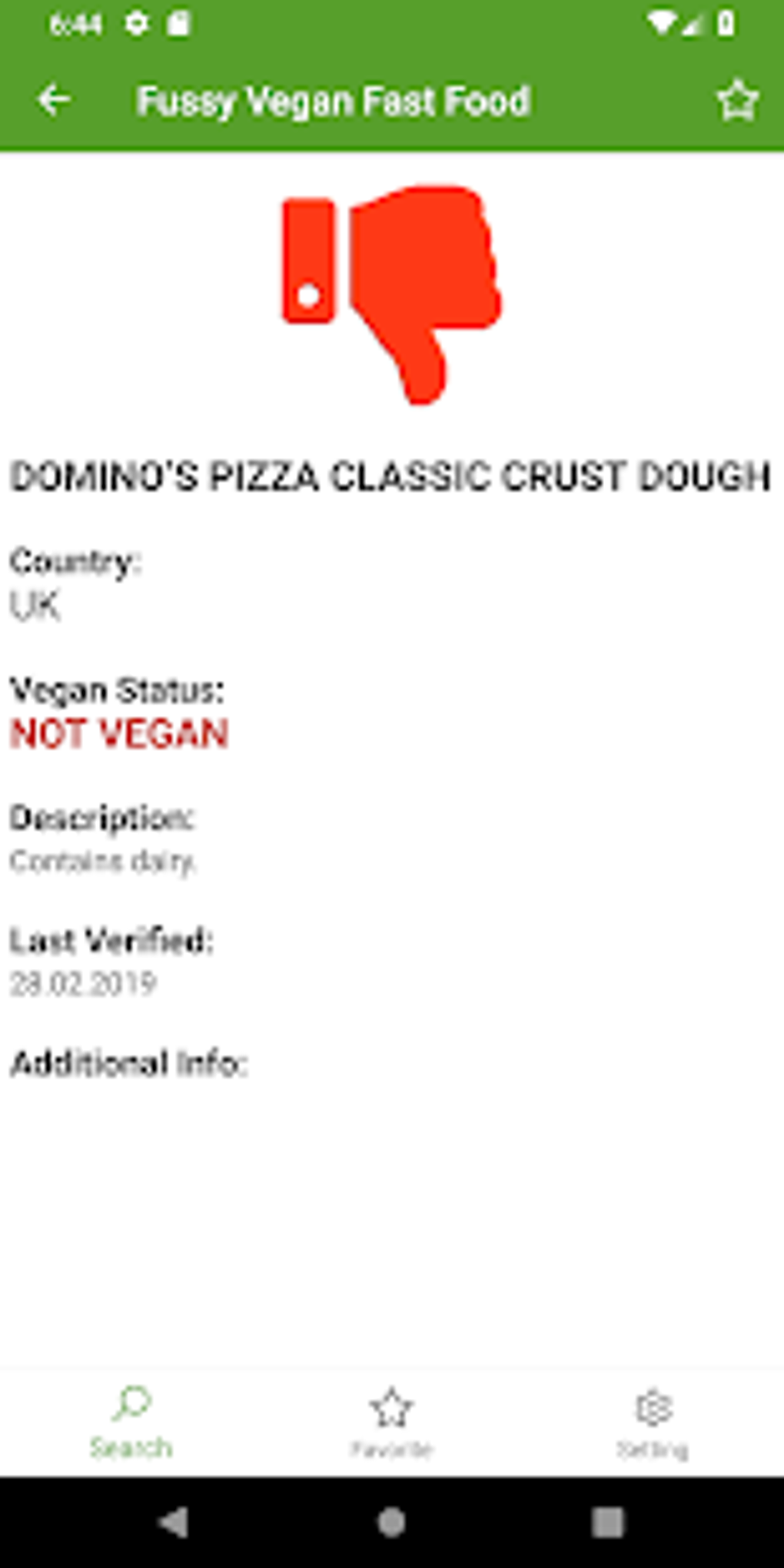 Fussy Vegan Fast Food UK Para Android Descargar