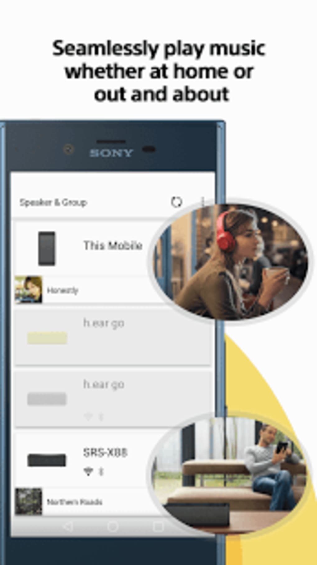 how to use sony music center app