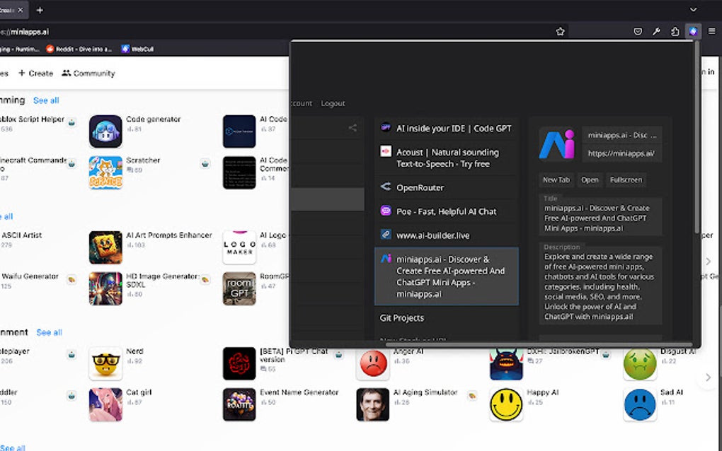 WebCull Bookmark Manager para Google Chrome Extensão Download