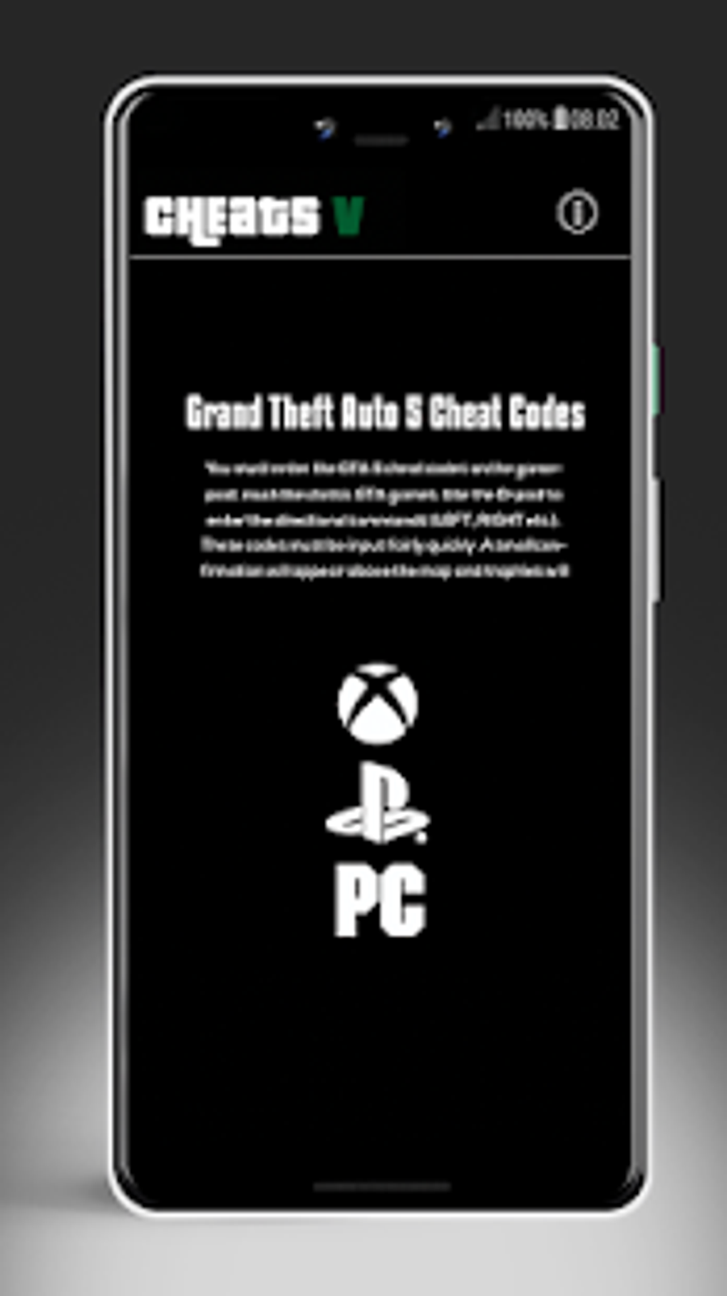 Cheats for GTA 5 - Xbox, PS4, PS3, PC (Unofficial) APK pour Android  Télécharger