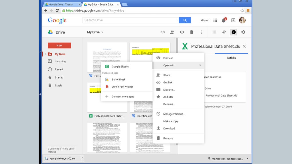 app launcher for google drive for mac