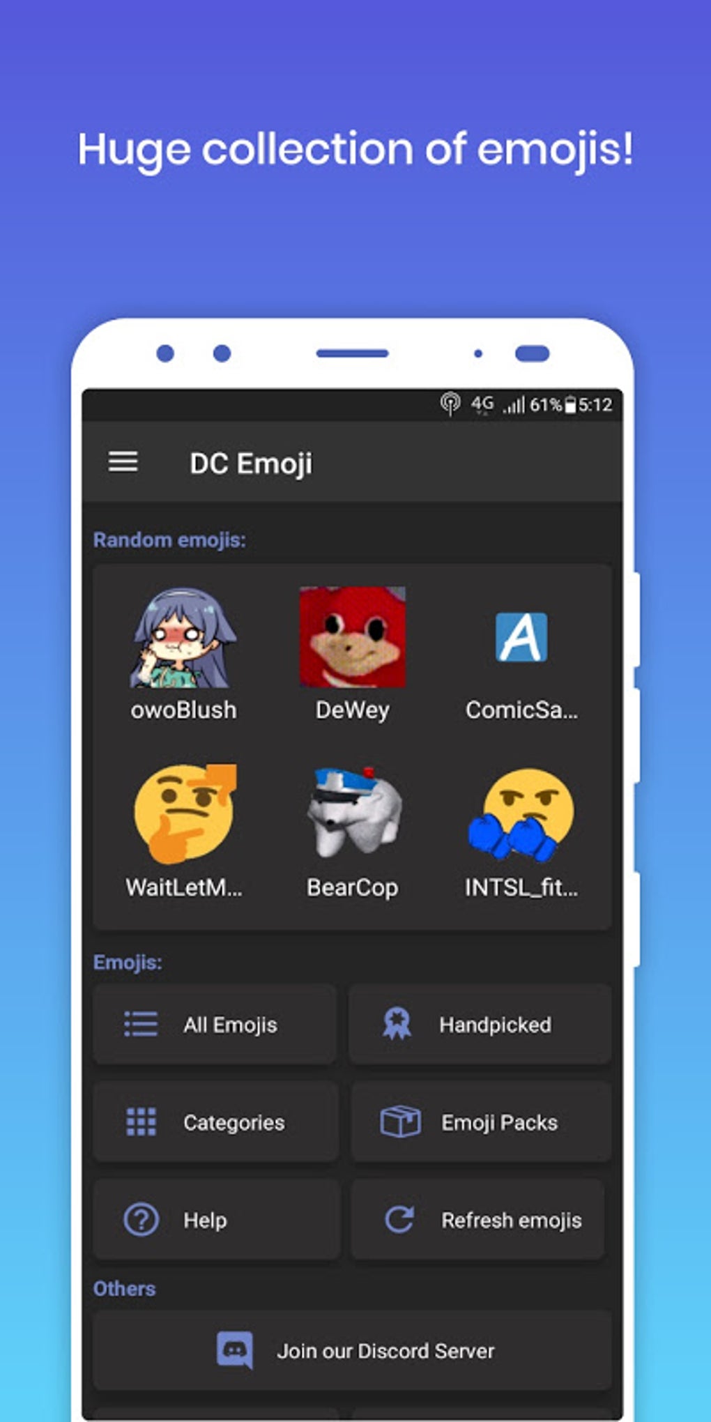 DC Emoji - Emojis for Discord & Slack для Android — Скачать