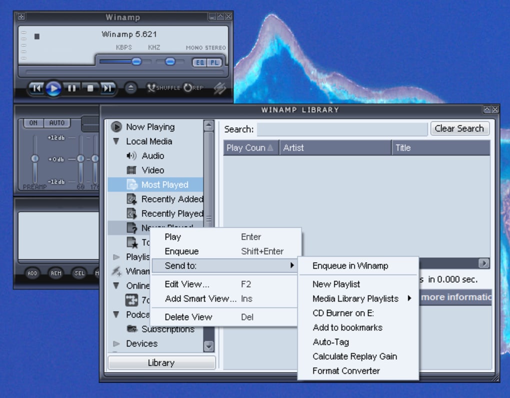 how to make winamp default player