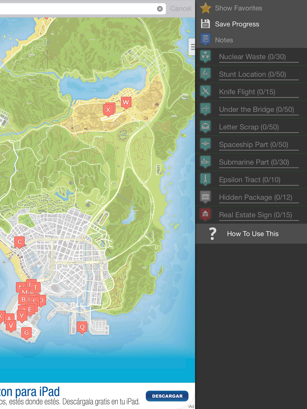 Mapa e código para GTA V – Apps no Google Play