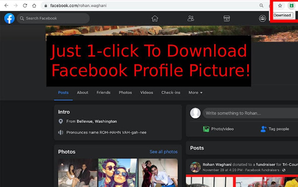 Profile Picture Downloader for Facebook™ for Google Chrome Extension