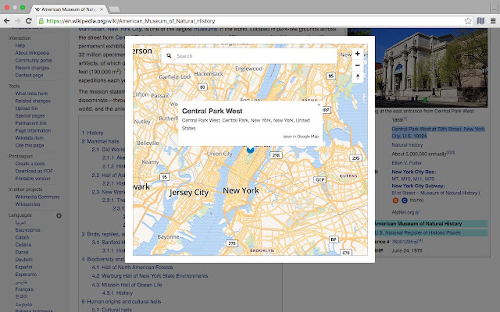 TipMap cho Google Chrome - Tiện ích mở rộng Tải về