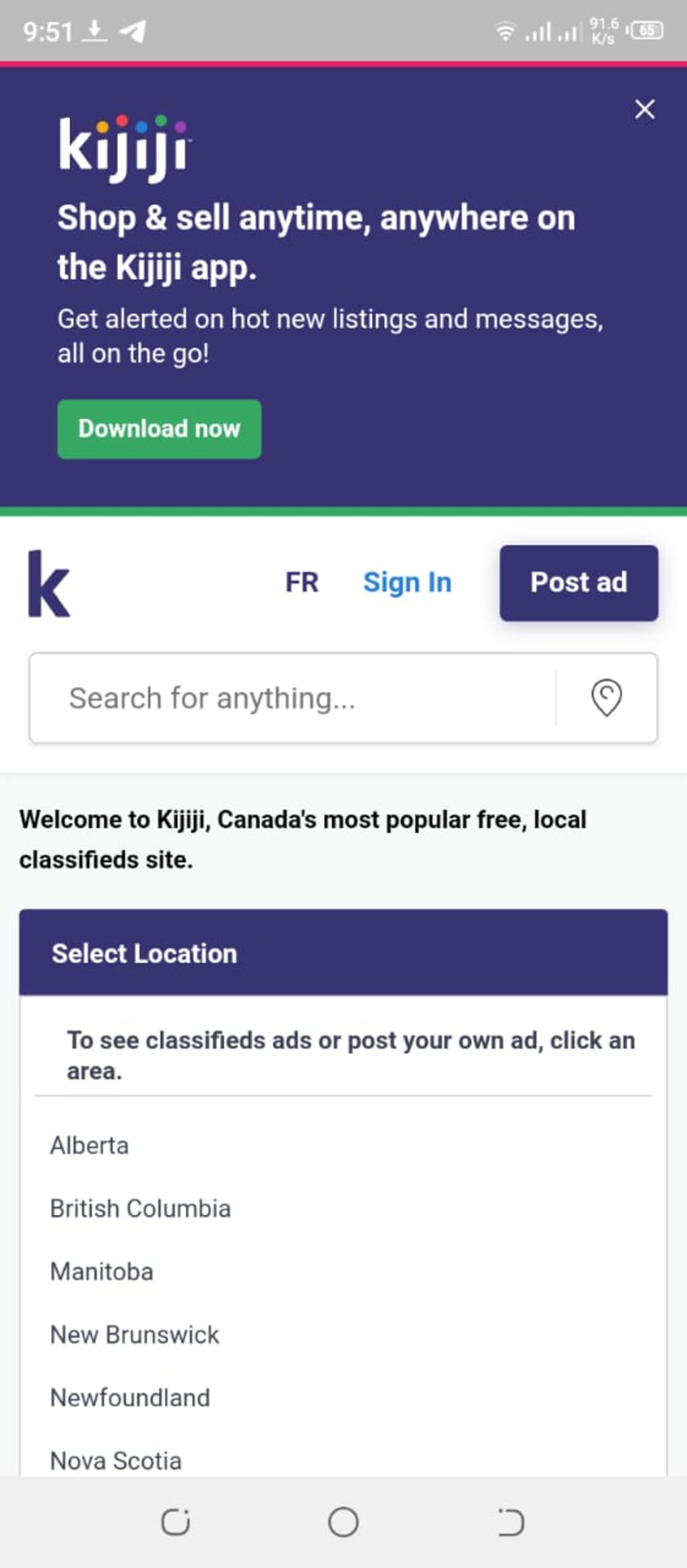 Kijiji Classified Buy And Sell Screenshot 