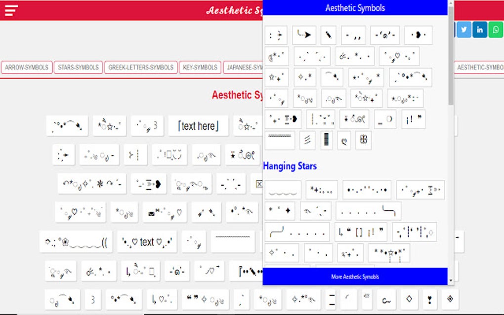 Aesthetic Symbols copy And Paste For Chrome 