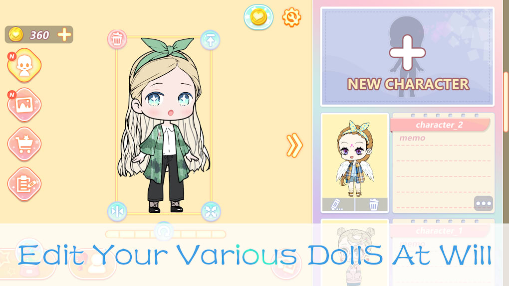 YOYO Doll - trò chơi trang phục avatar trên APK - Tải về cho Android. Bạn muốn tạo ra một avatar riêng để thể hiện cá tính của mình? YOYO Doll sẽ giúp bạn thỏa mãn niềm đam mê đó. Đồng thời, trò chơi này cũng giúp bạn nâng cao khả năng sáng tạo và khả năng tổ chức.