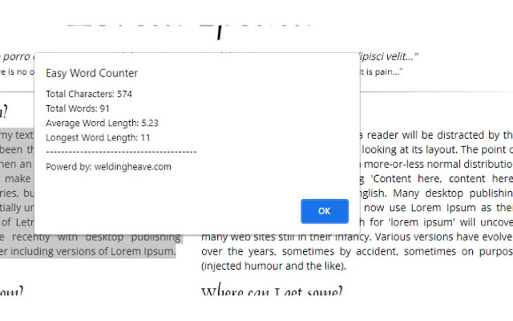 Easy word counter para google chrome extens o download