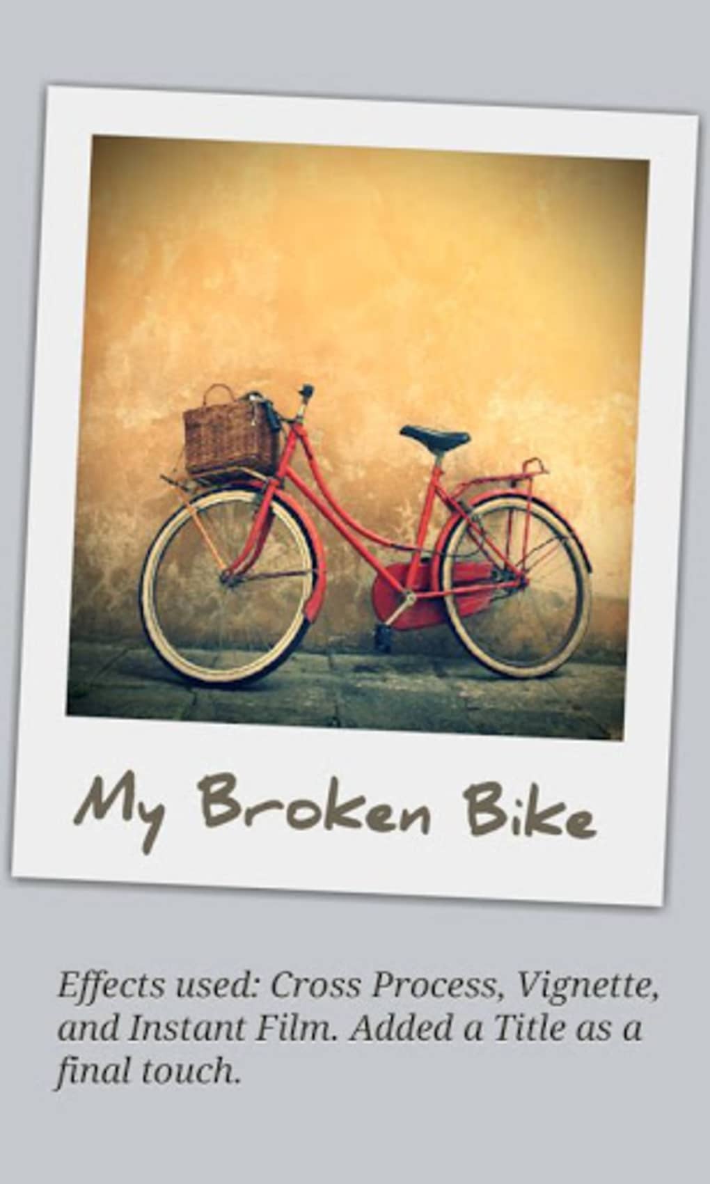Broke the bike