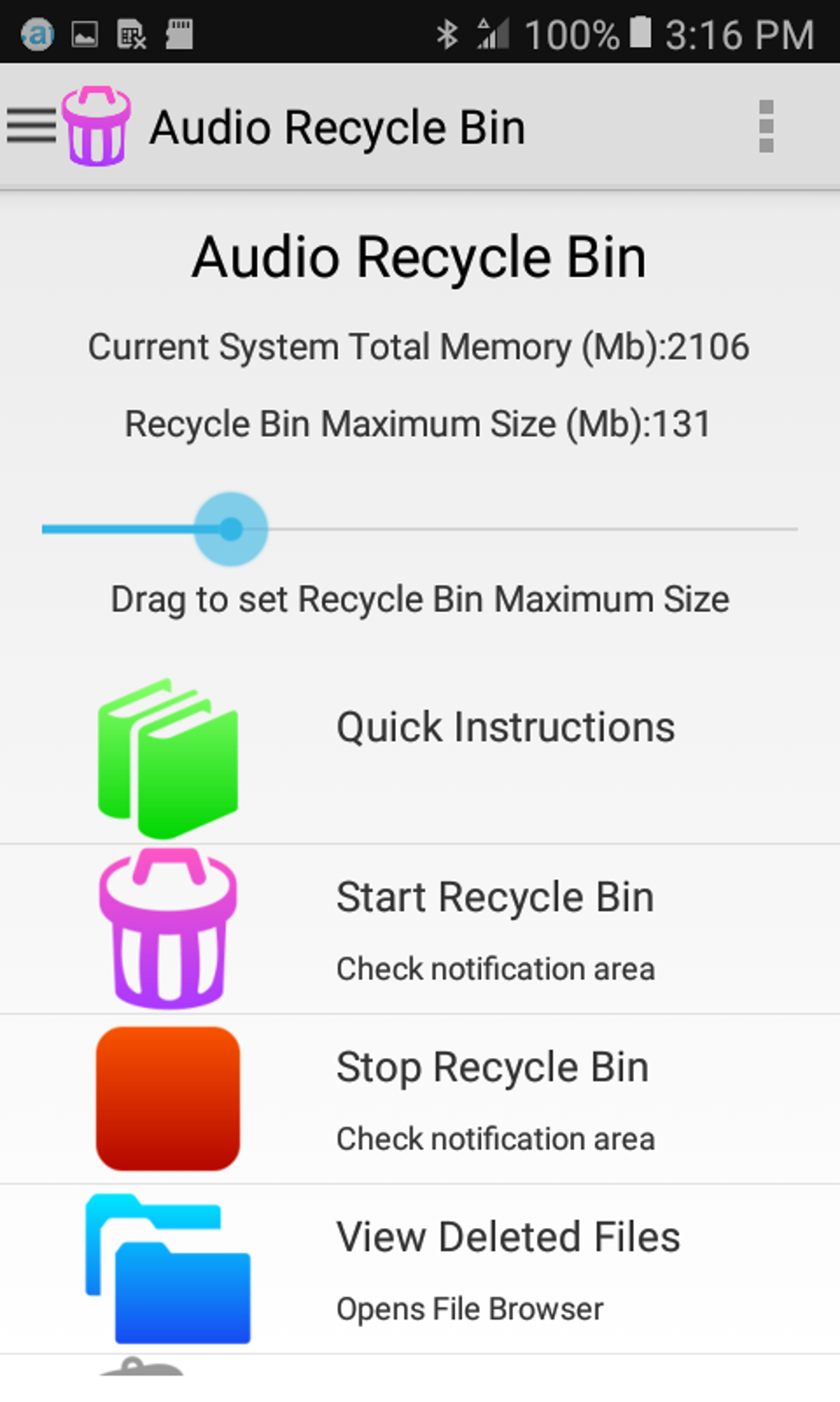 Audio Recycle Bin APK para Android Download