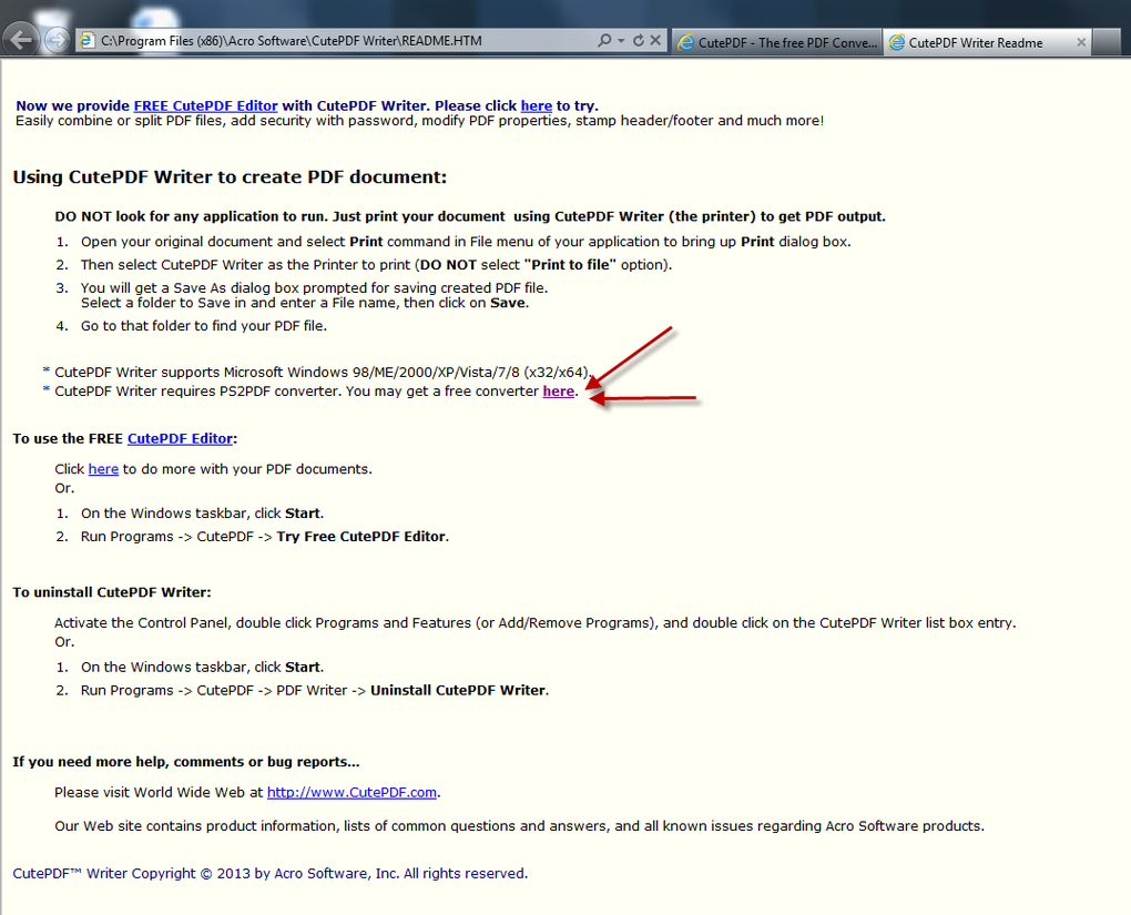 CutePDF Writer Download