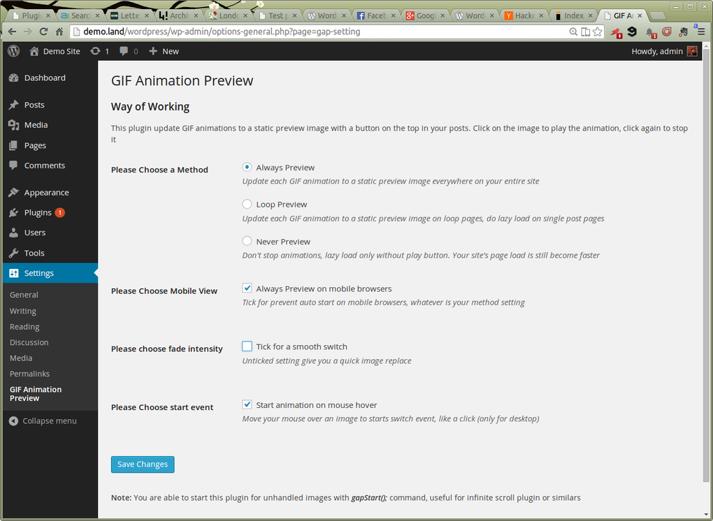 GIF Animation Preview para WordPress - Descargar