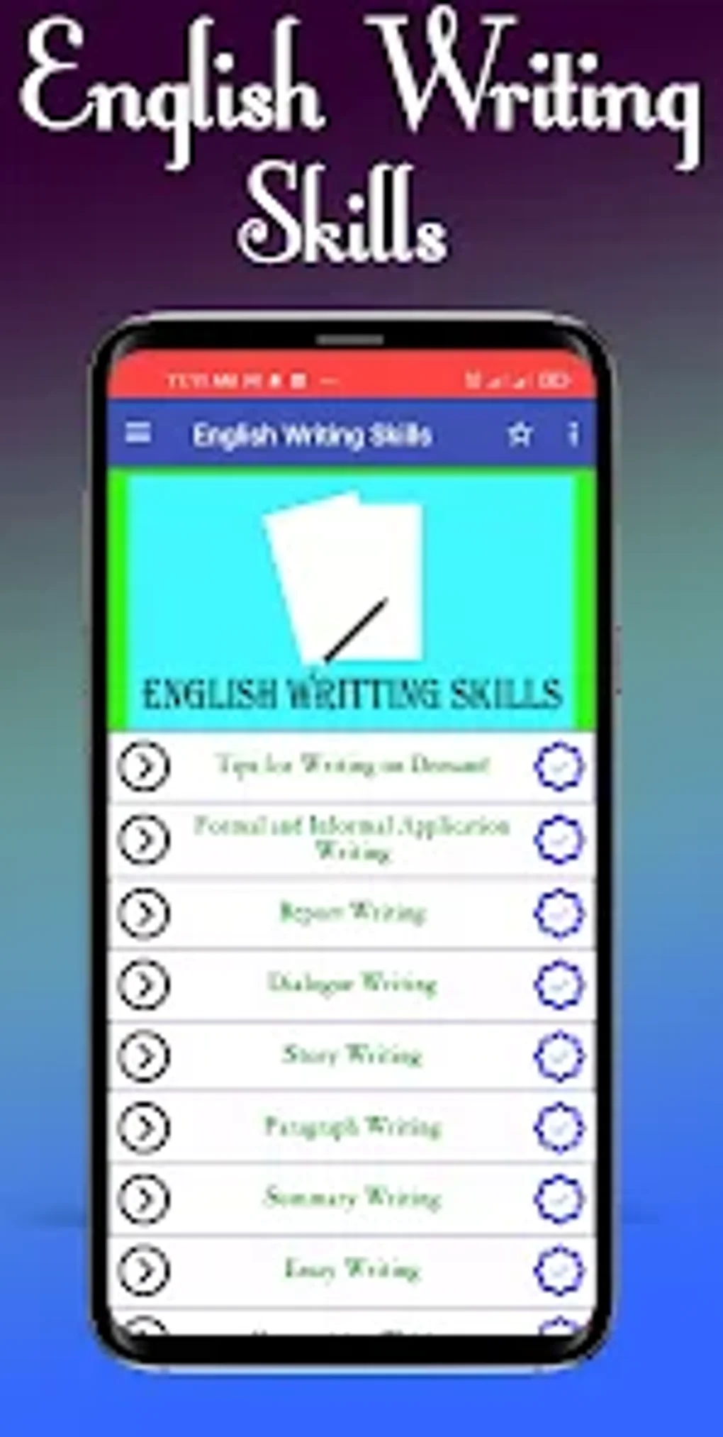 English Writing Skills для Android — Скачать