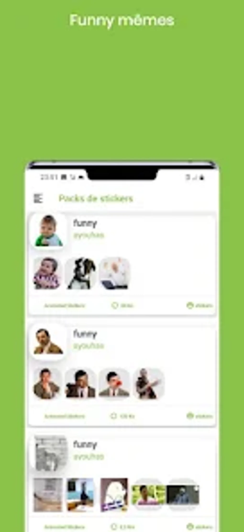 Mêmes funny Stickers for Android - Download