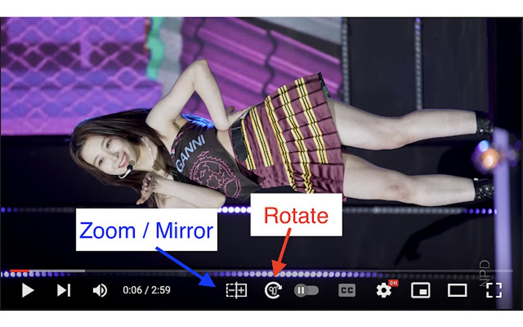 Rotate Youtube Video para Google Chrome - Extensión Descargar