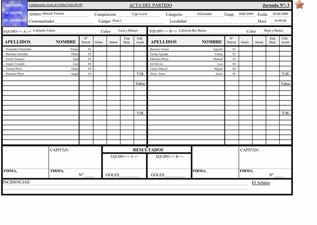 Programa para hacer clasificaciones deportivas