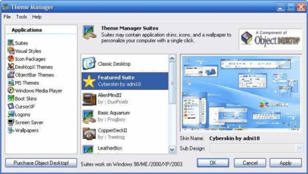 windows 98 themes software astone