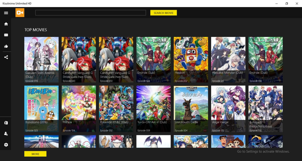 KissAnime Unlimited HD for Windows